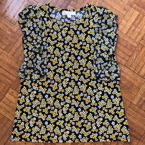 Michael By Michael Kors Cherry Blossom Ruffle Top